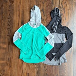 Lot Bundle Girl Athleisure Tops Black Gray Athleta Girl M 8-10 Nike Hoodie